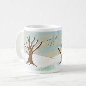 Sunset Winter Scape Koffiemok (Voorkant links)