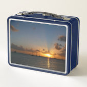 Sunset with Sailboats Tropical Landscape Photo (Achterkant)