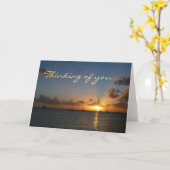 Sunset with Sailbots "Thinking of You"-Kaart Kaart (Gele Bloem)