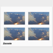Sunset with Teacup Cloud Formation by STaylor Rechthoekige Sticker (Vel)