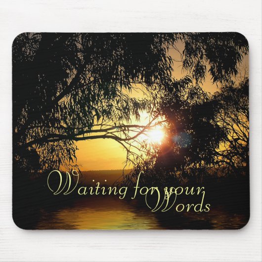 Sunset Words Mousepad Muismat (Voorkant)