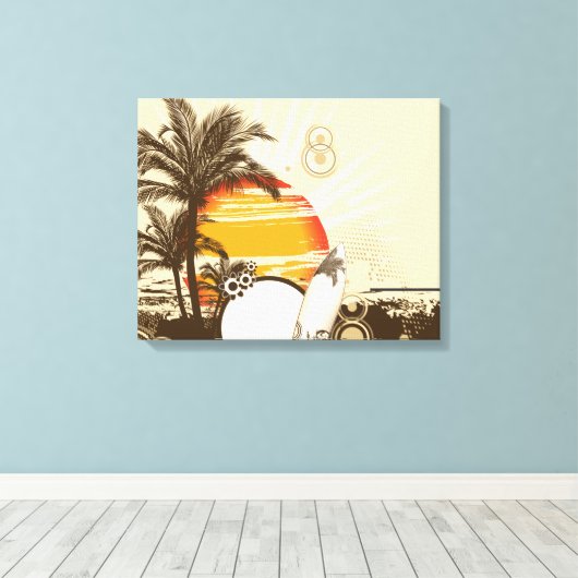 Sunset - Wrapped Canvas (Insitu (Houten vloer))