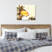 Sunset - Wrapped Canvas Afdruk (Insitu (Slaapkamer))