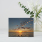 Sunset Zee Briefkaart (Staand voorkant)