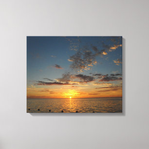 Sunset Zee Canvas Afdruk