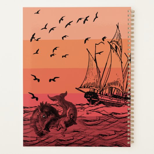 Sunset Zee Monster Sketch Planner (Achterkant)