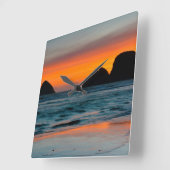 Sunset, Zee Stacks, Oceanside, Oregon, Verenigde S Vierkante Klok (Hoek)