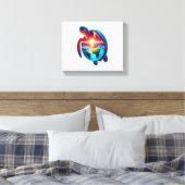 Sunset Zee Turtle Canvas Afdruk (Insitu (Slaapkamer))