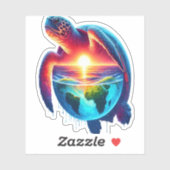 Sunset Zee Turtle Sticker (Vel)