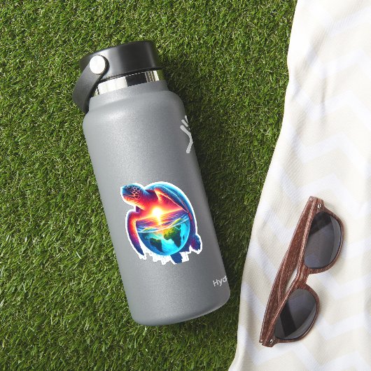 Sunset Zee Turtle Sticker (HydroFlask Insitu)