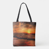 Sunset Zee Waves Draagtas (Achterkant)
