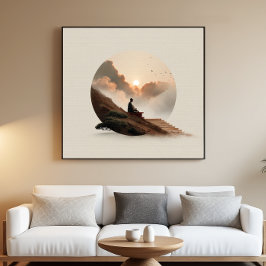 Sunset Zen Abstracte Minimal Wall Art Perfect Poster