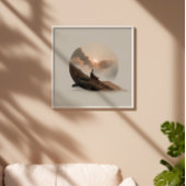 Sunset Zen Abstracte Minimal Wall Art Perfect Poster