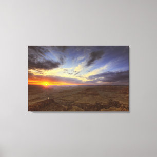 Sunset, zuidrand van de Grand Canyon, Grand Canvas Afdruk