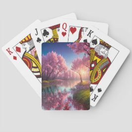 Sunset's Slumber aan de Vreedzame Rivier Pokerkaarten