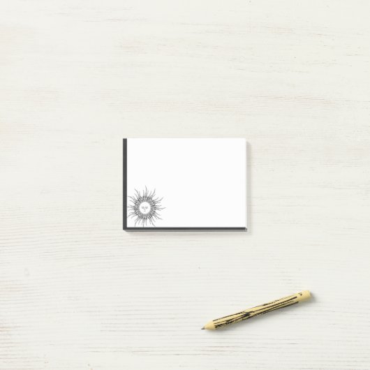 Sunshin Line Drawing Art Post-it® Notes (Op bureau)