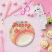 Sunshine 70s retro groovy daisy flower verjaardag papieren bordje (Feest)