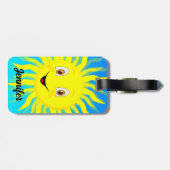 Sunshine aangepaste naam bagagelabel (Achterkant horizontaal)