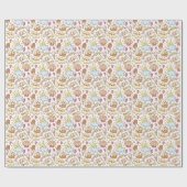 Sunshine and Celebration Trees Pattern Cadeaupapier (Vlak)