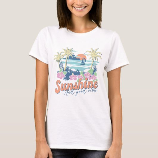 Sunshine and Good Vibes T-shirt (Voorkant)