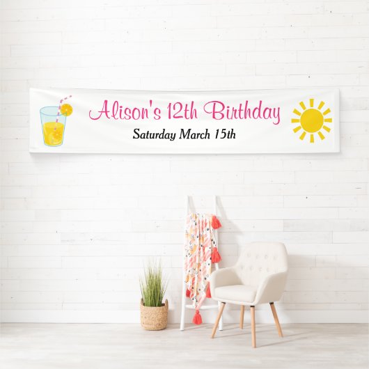 Sunshine and Lemonade Birthday Spandoek (Insitu)