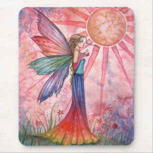 Sunshine and Rainbow Fairy Mousepad Muismat