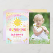 Sunshine Anniversaire Invitation Little Sunshine P (Devant / Derrière)