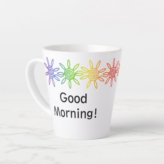 Sunshine Arc-en-ciel moderne Mug en latte personna (Angle gauche)