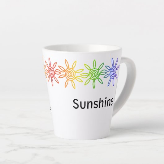 Sunshine Arc-en-ciel moderne Mug en latte personna (Angle droit)