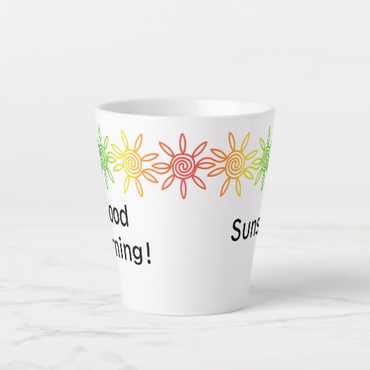 Sunshine Arc-en-ciel moderne Mug en latte personna (Devant)