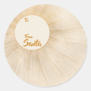 Sunshine, Astrologisch, Gold, Sun Rays, VAN Ronde Sticker