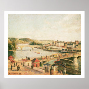 Sunshine at Rouen, 1896 (olie op doek) Poster