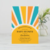 Sunshine Baby Boy Shower Invitation (Debout devant)