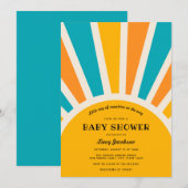 Sunshine Baby Boy Shower Invitation (Devant / Derrière)
