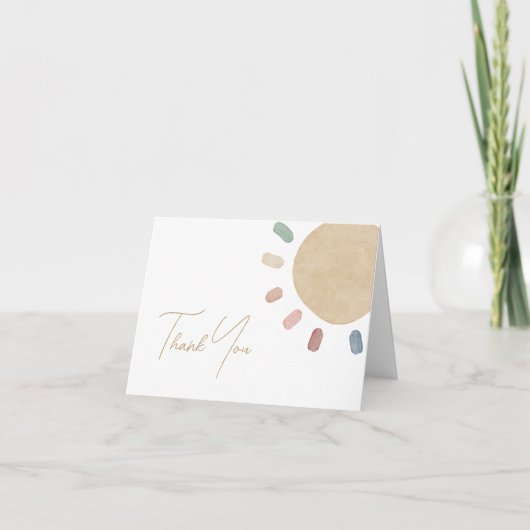 Sunshine Baby Carte de remerciements (Devant)