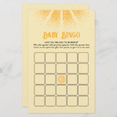 Sunshine Baby shower bingo (Voorkant / Achterkant)