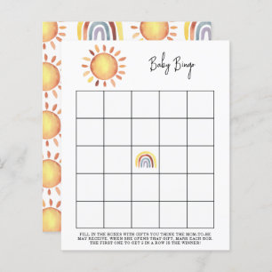 Sunshine Baby shower bingo