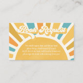 Sunshine Baby shower Boho Retro Book Request Informatiekaartje (Voorkant)