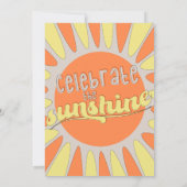 Sunshine Baby shower Bonne Invitation Neutre (Dos)