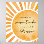 Sunshine Baby shower Envelope Station Poster (Voorkant)