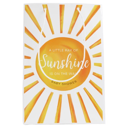 Sunshine Baby shower geschenktas Medium Cadeauzakje (Voorkant)