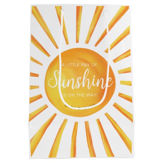 Sunshine Baby shower geschenktas Medium Cadeauzakje (Achterkant)