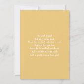 Sunshine Baby shower Girl Invitation Kaart (Achterkant)