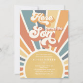 Sunshine Baby shower hier komt de 'Son Muted Tones Kaart (Voorkant)