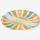 Sunshine Baby shower hier komt de zongele stralen Papieren Bordje (Gekanteld)