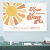 Sunshine Baby shower hier komt de zongele stralen Spandoek (Beurs)
