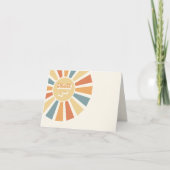 Sunshine Baby shower hier komt de zoon Bedankkaart (Voorkant)