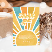 Sunshine Baby shower hier komt de zoon Bedankkaart