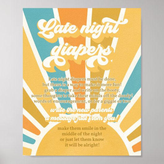 Sunshine Baby shower hier komt op de klep Poster (Voorkant)