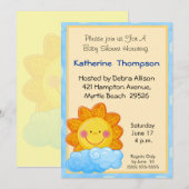 Sunshine Baby shower Invitation Kaart (Voorkant / Achterkant)